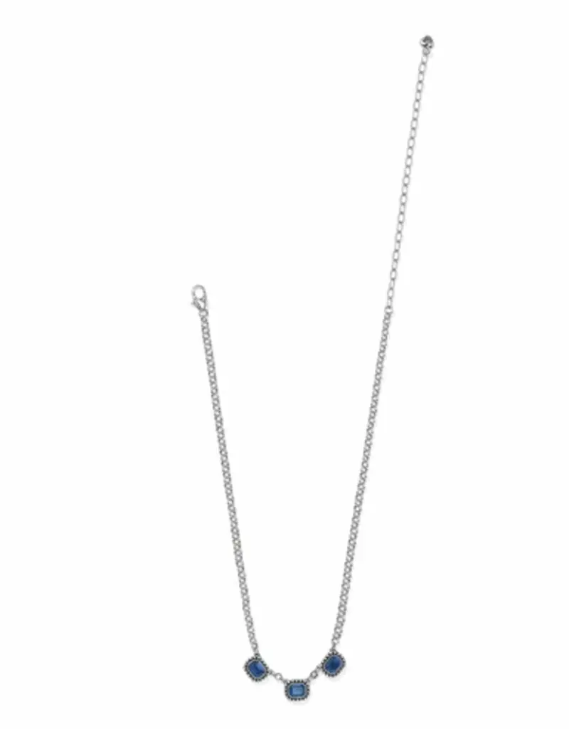 Twinkle Luxe Trio Necklace in BLue