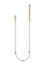Meridian Petite Pearl Two Tone Station Necklace