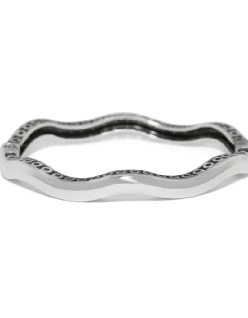 Inner Circle Slim Hinged Bangle in Silver