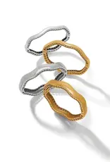 Inner Circle Slim Hinged Bangle in Silver