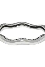 Inner Circle Slim Hinged Bangle in Silver