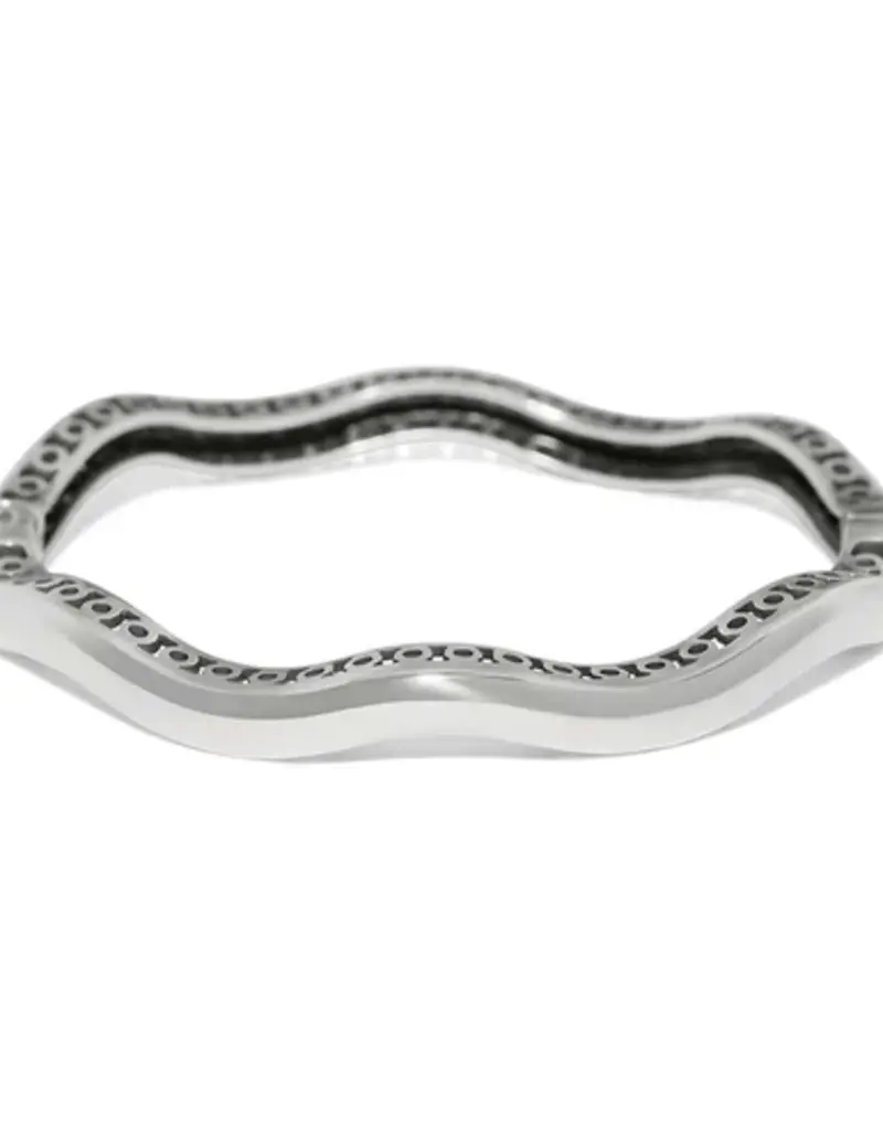 Inner Circle Slim Hinged Bangle in Silver