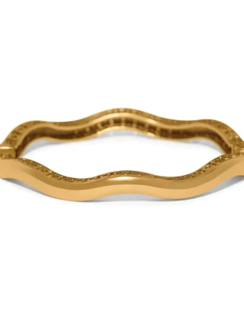 Inner Circle Slim Hinged Bangle in Gold