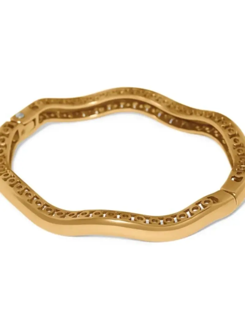 Inner Circle Slim Hinged Bangle in Gold