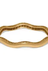 Inner Circle Slim Hinged Bangle in Gold