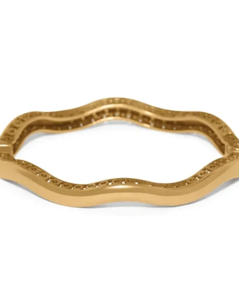 Inner Circle Slim Hinged Bangle in Gold