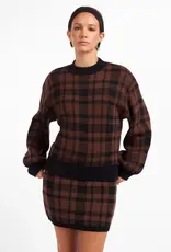 J.HOFFMAN'S Cameron Plaid Skirt Set in Oak Black