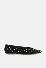J.HOFFMAN'S Carat Stud Flat in Onyx Suede
