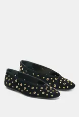 J.HOFFMAN'S Carat Stud Flat in Onyx Suede