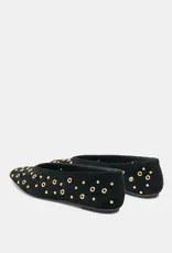 J.HOFFMAN'S Carat Stud Flat in Onyx Suede
