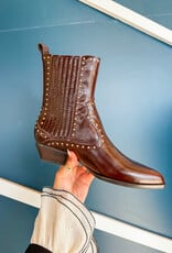 J.HOFFMAN'S Thomas Stud Boot in Black Cherry