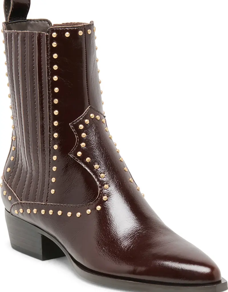 J.HOFFMAN'S Thomas Stud Boot in Black Cherry
