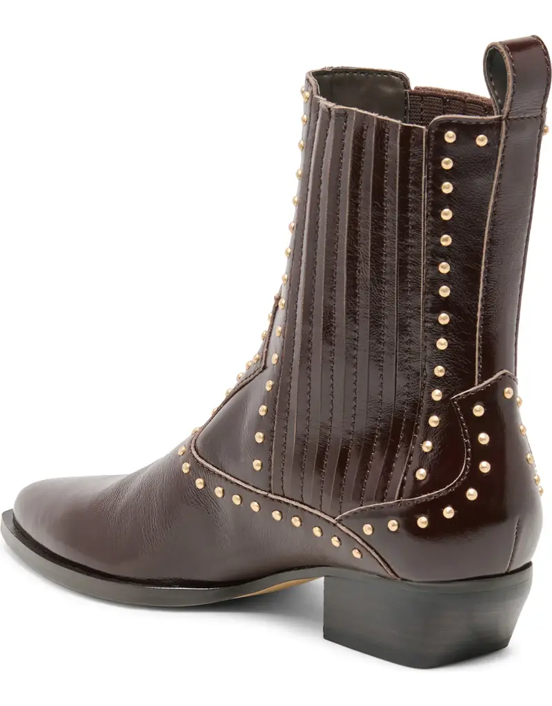 J.HOFFMAN'S Thomas Stud Boot in Black Cherry