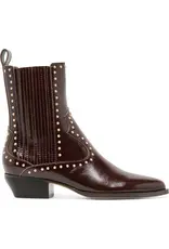 J.HOFFMAN'S Thomas Stud Boot in Black Cherry