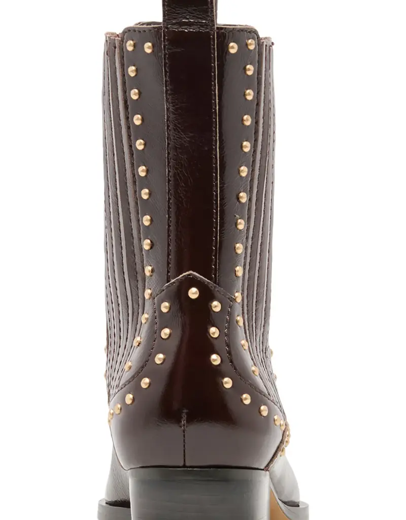 J.HOFFMAN'S Thomas Stud Boot in Black Cherry