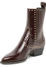J.HOFFMAN'S Thomas Stud Boot in Black Cherry