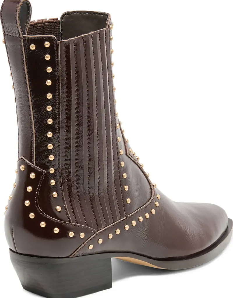 J.HOFFMAN'S Thomas Stud Boot in Black Cherry