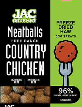 JAC Case of JAC Chicken Meatball Treats Freeze Dried 3.5 oz.