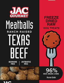JAC Case of JAC Beef Meatball Treats Freeze Dried 3.5 oz.