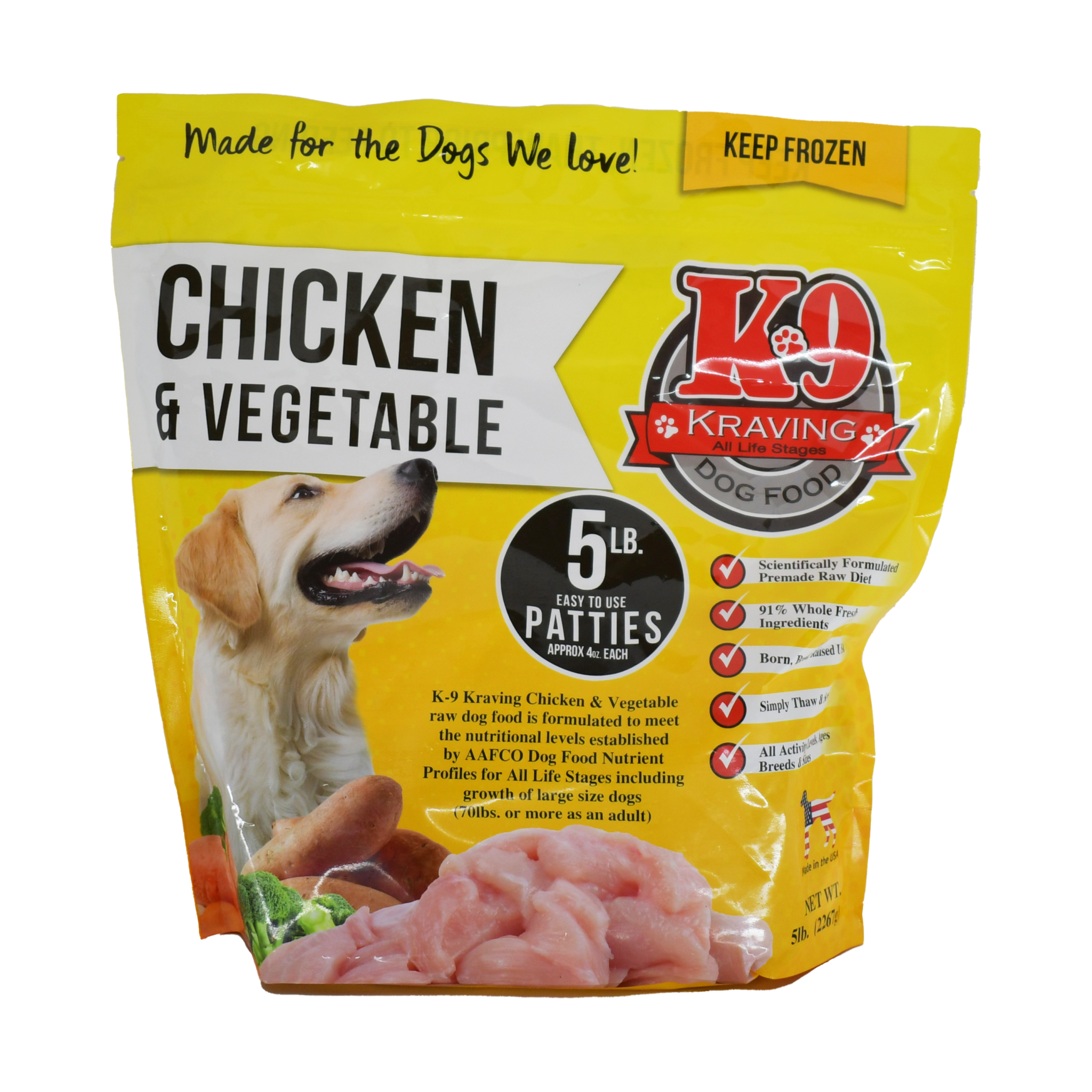 K-9 Kraving K9 Kraving 5lb Chicken Patties