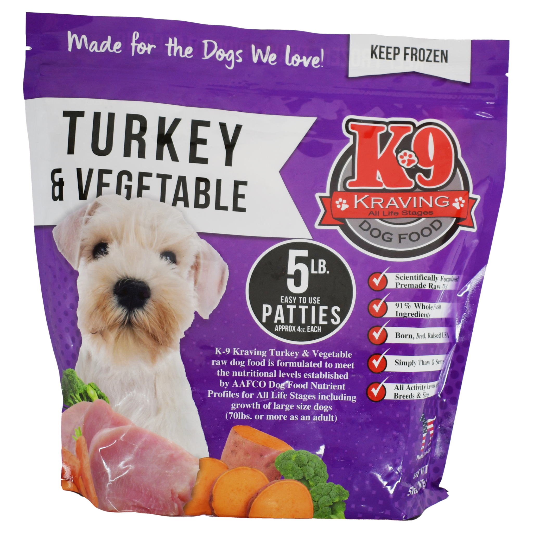 K-9 Kraving K9 Kraving 5lb Turkey Patties