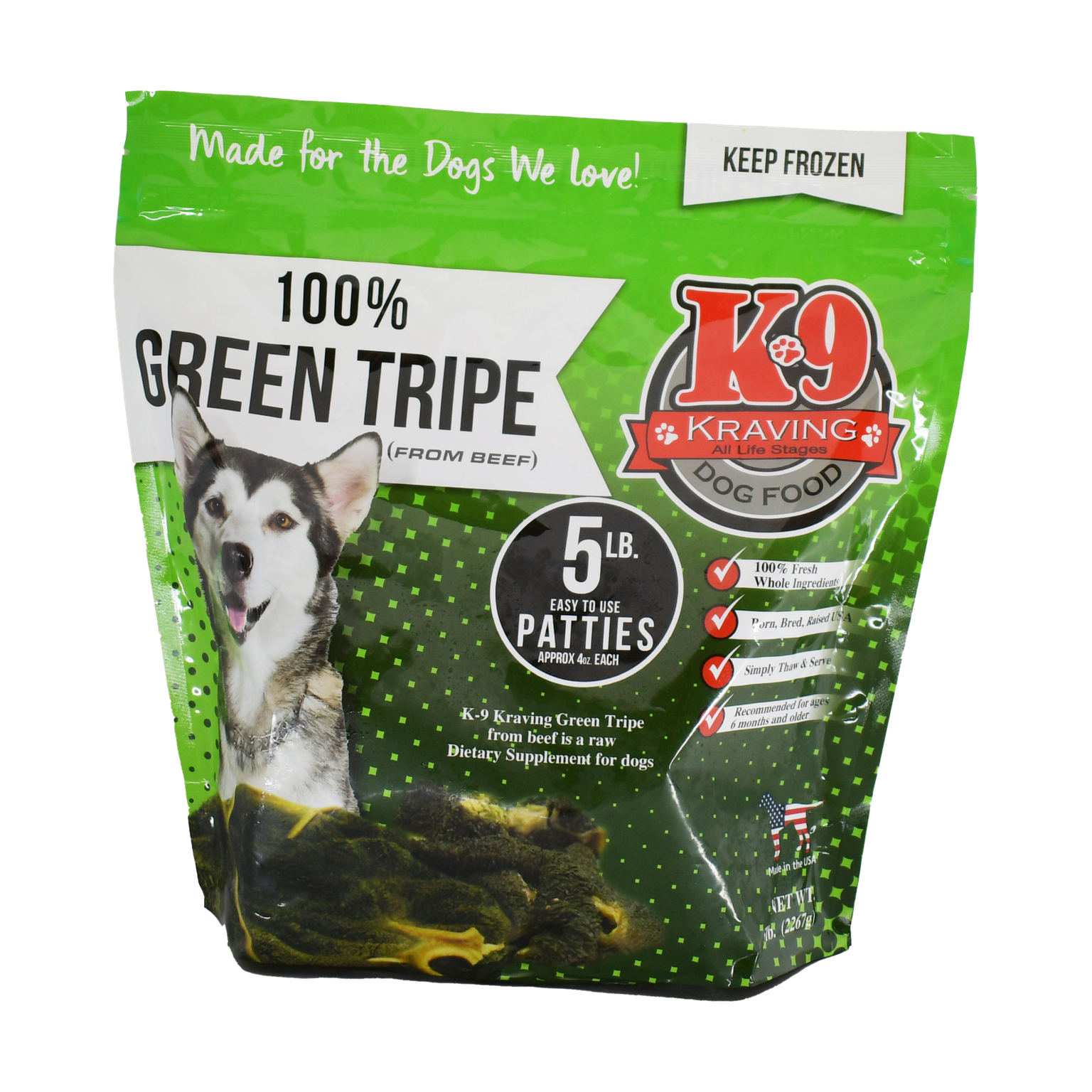 K-9 Kraving K9 Kraving 5lb Tripe Patties