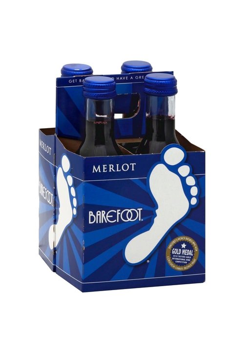 Barefoot Barefoot Merlot -4pk 187ml