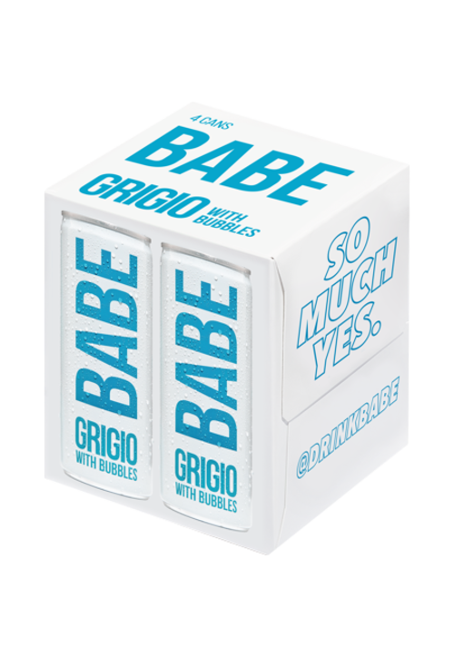 Babe Babe Grigio Wine 4pk 250ml cans