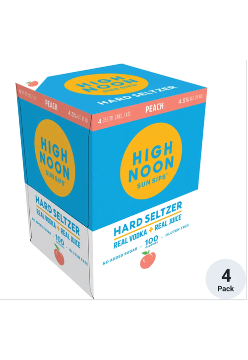 High Noon Peach -355ml- 4pk can