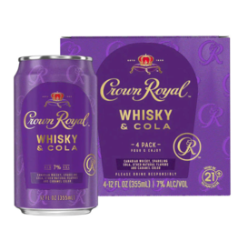 Crown Royal Whiskey Cola - 4pk Can-355ml