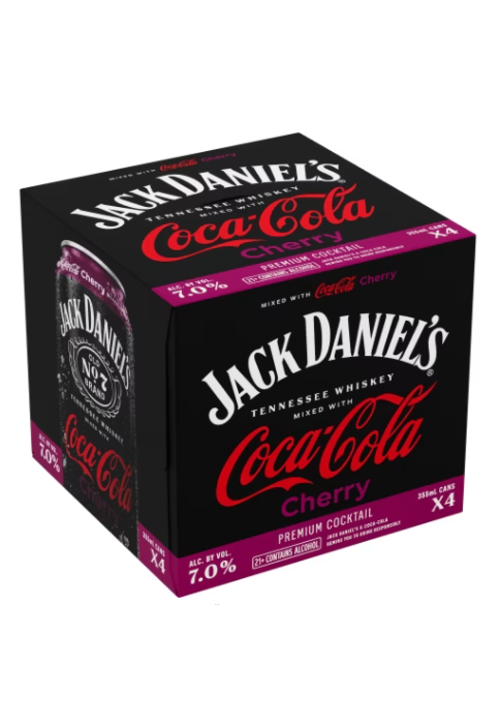 Jack Daniels & Cherry Coke - 4-pk -355ml