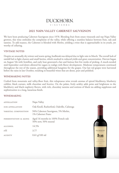 Duckhorn Duckhorn Napa Cabernet 750ml