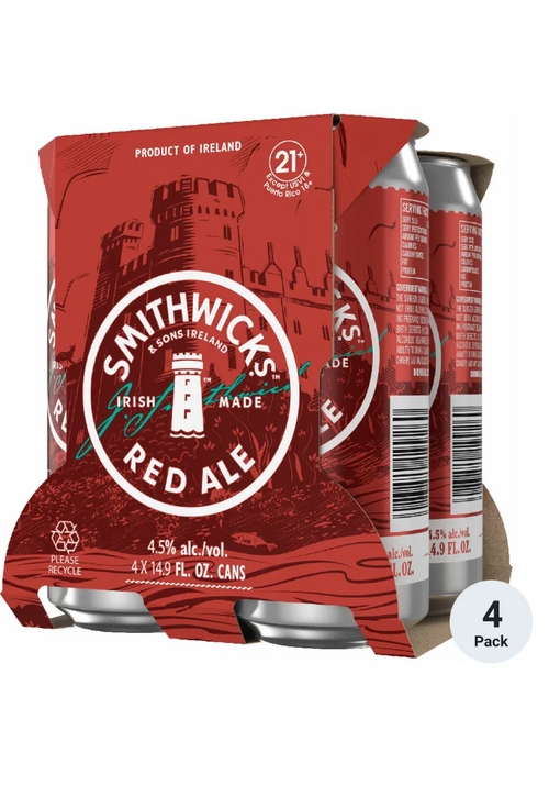 Smithwicks Red Ale - 4pk can