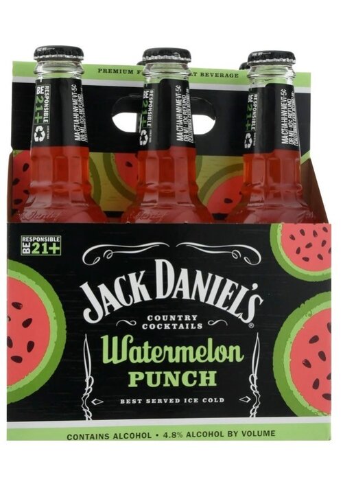 JACK DANIELS COCKTAILS WATERMELON PUNCH - 6Pk Btl