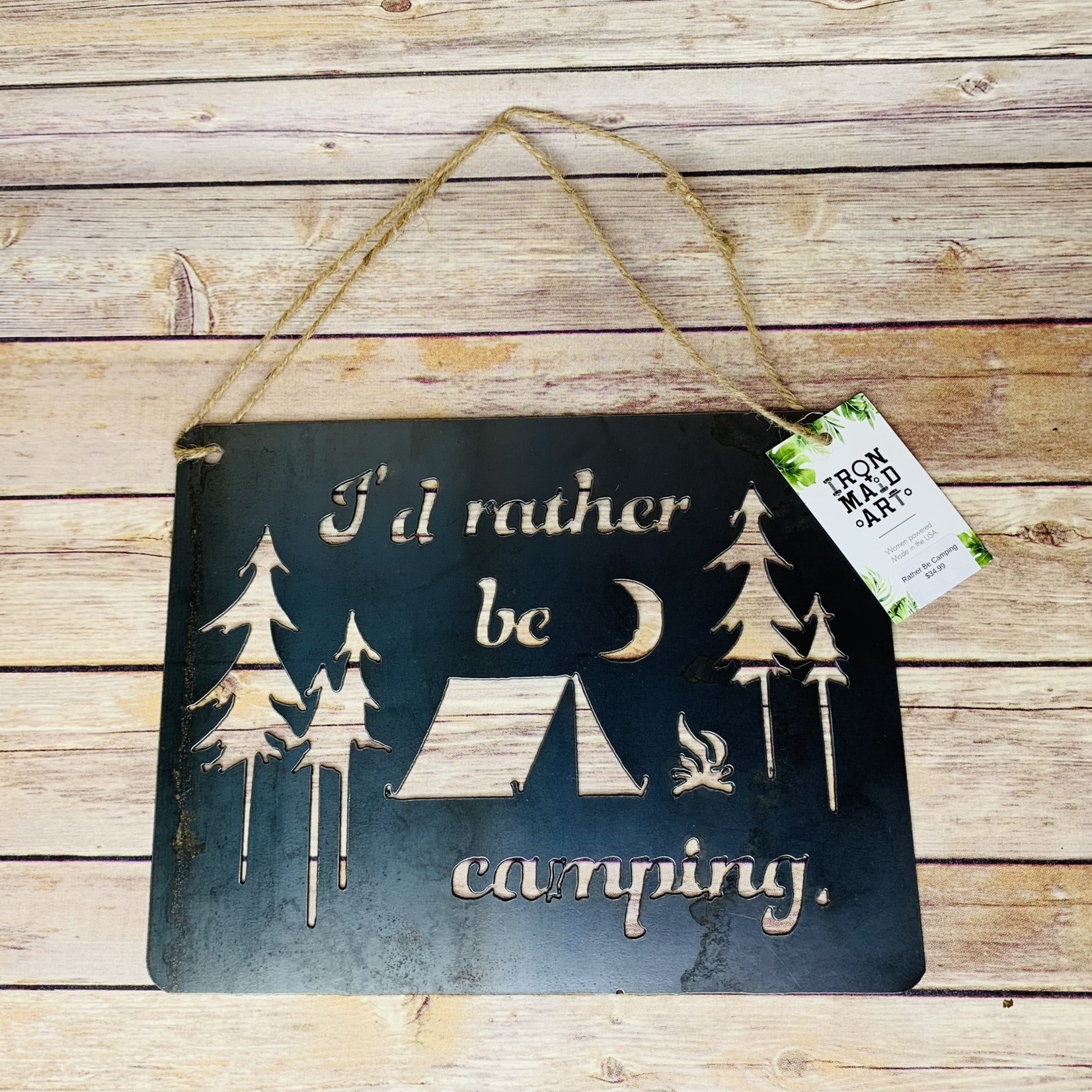 Rather Be Camping - Metal Sign