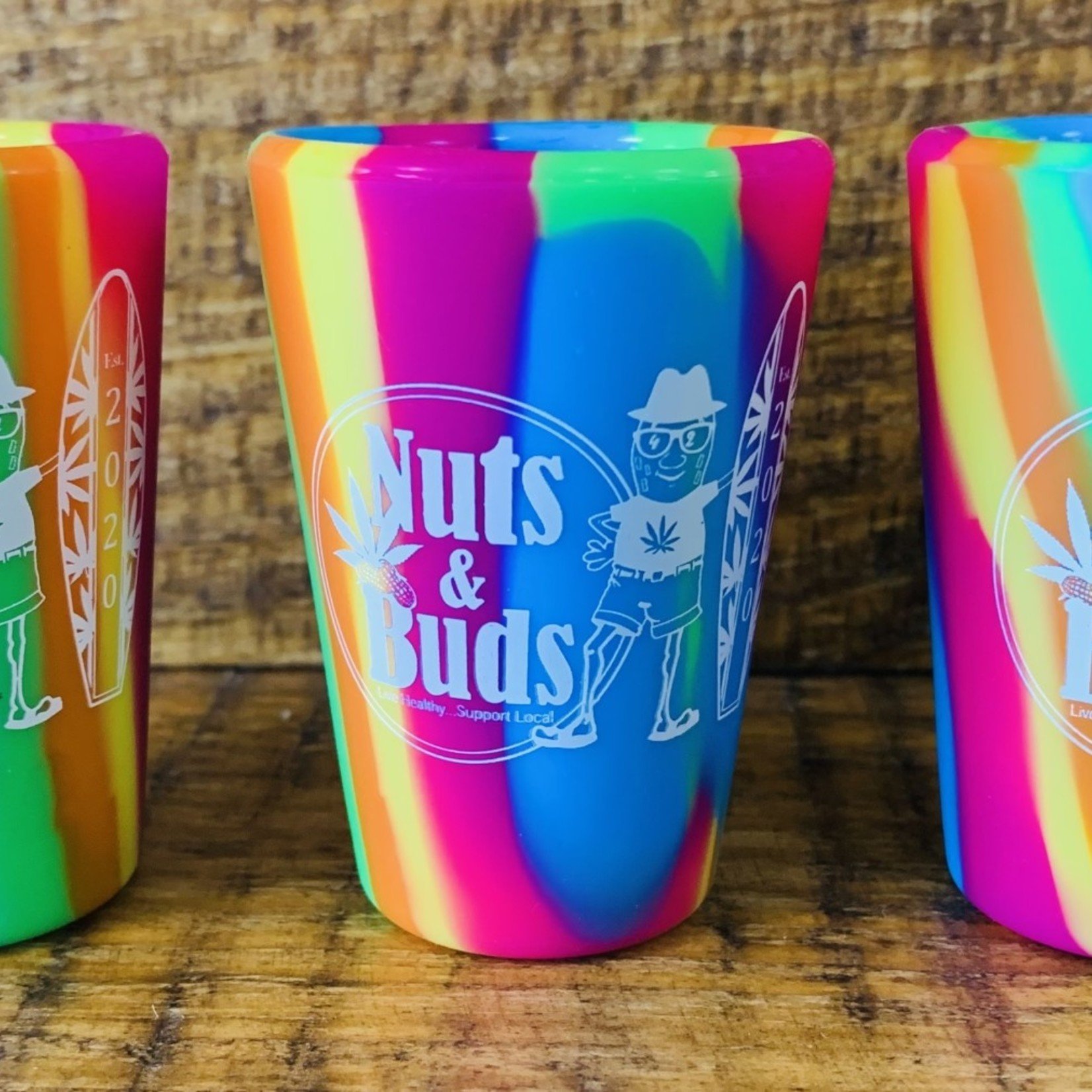 Nuts & Buds Tie Dyed Silicone Shot Glass