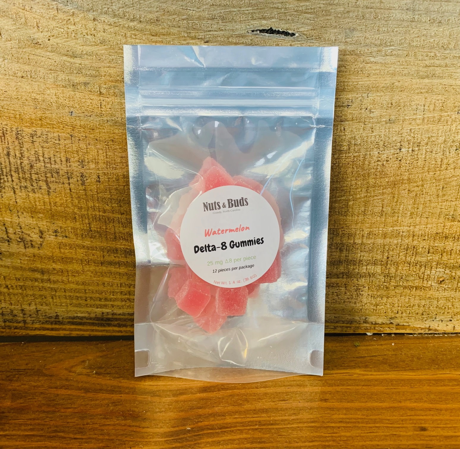 Nuts & Buds Delta 8 Gummies Watermelon 25mg each Nuts and Buds