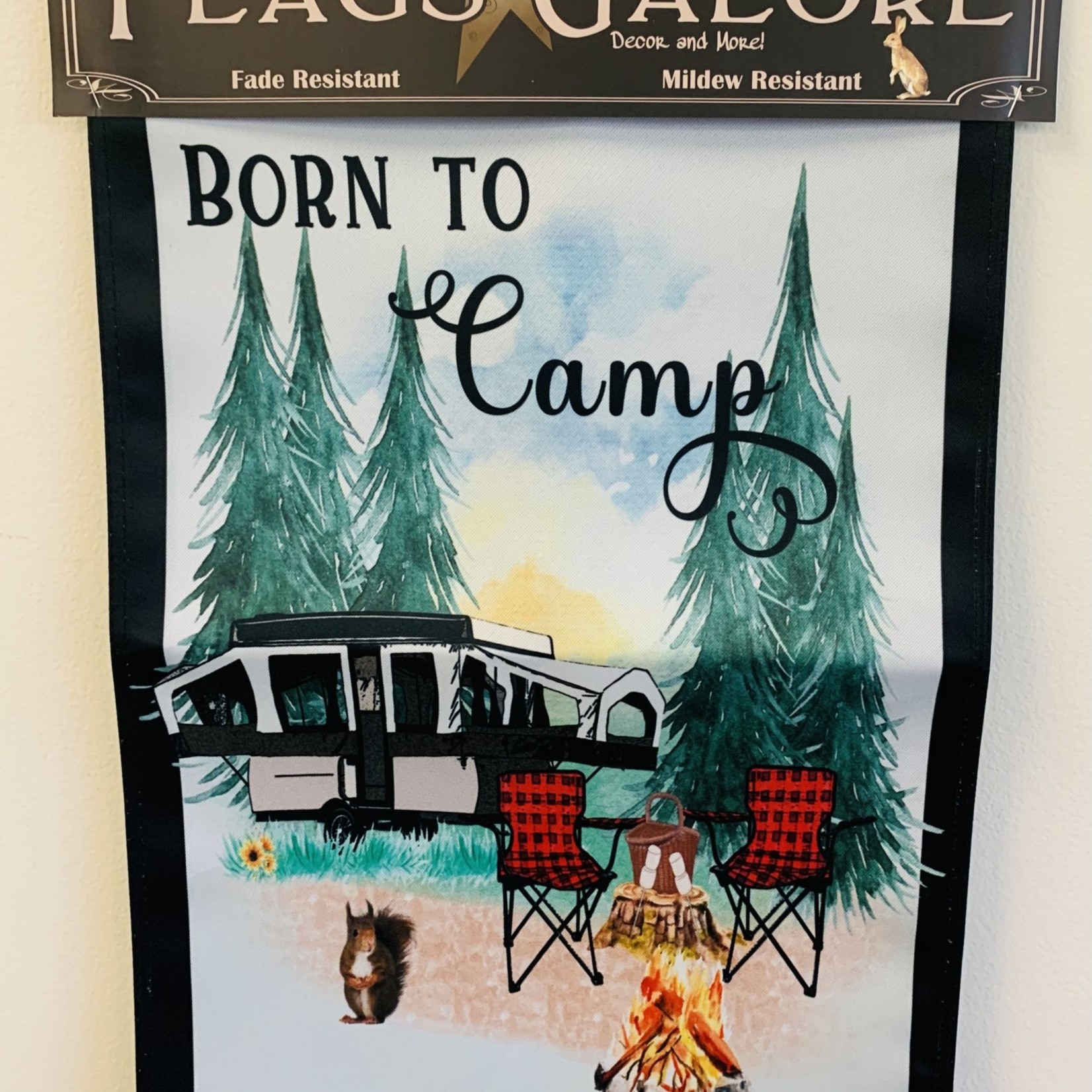 Flag-Born to Camp Garden Flag