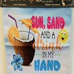 Flag-Sun Sand Drink in Hand Garden Flag