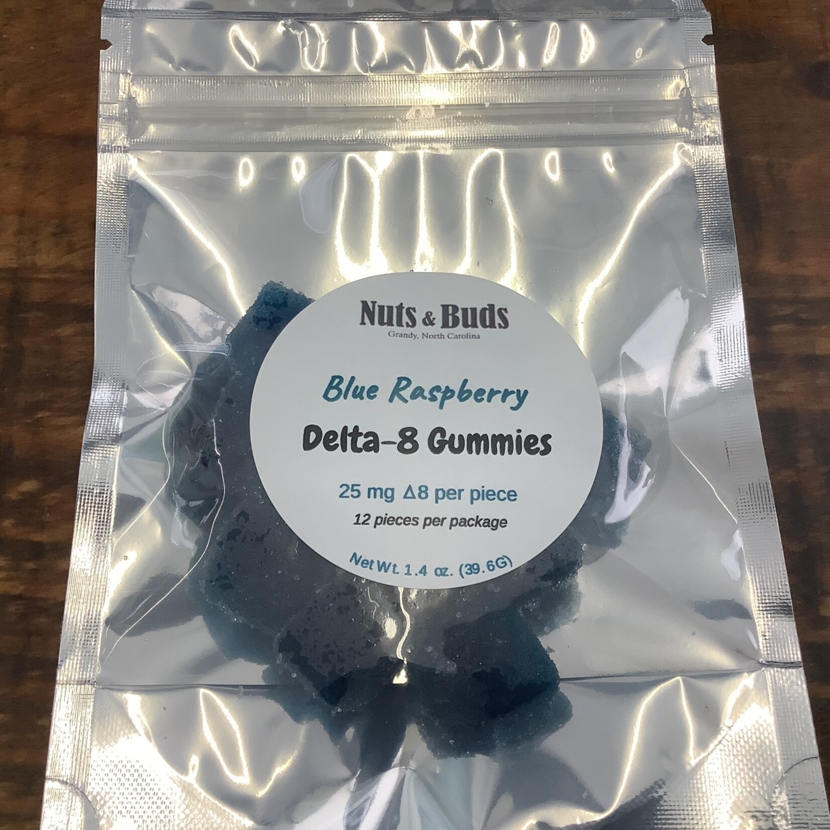 Nuts and Buds (Delta 8) Blue Rasberry-25mg per gummie