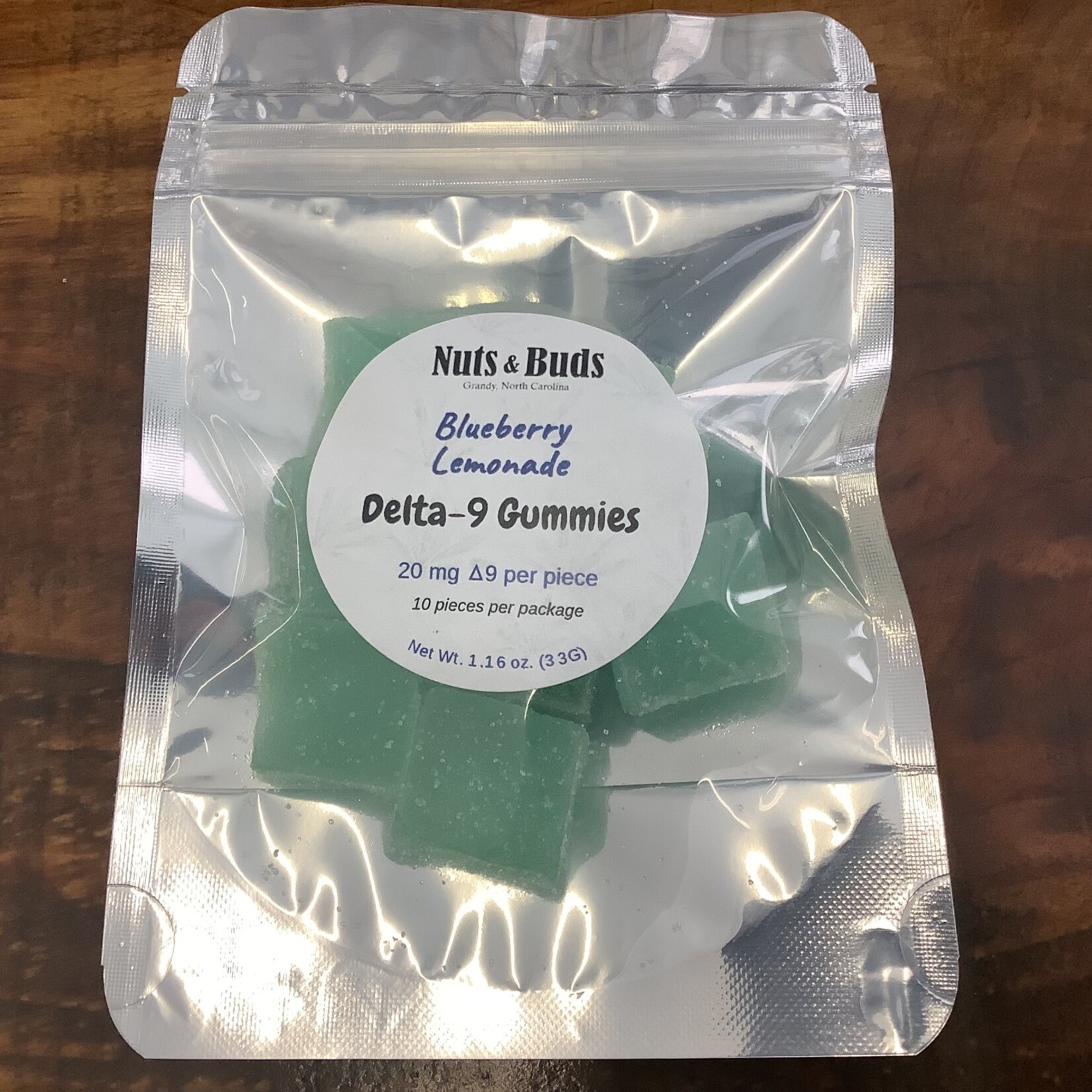 Nuts and Buds (Delta 9) Blue Rasberry Lemonade-20mg per gummie