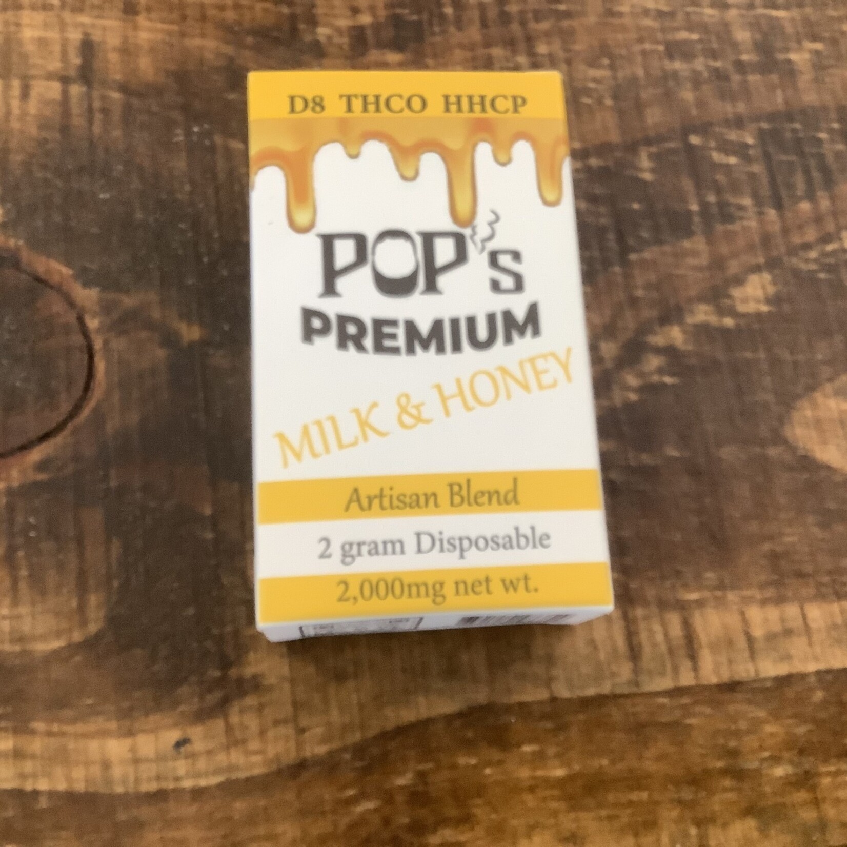POP’s Premium D8 cart (Milk and Honey - THCO & HHCP) 2g