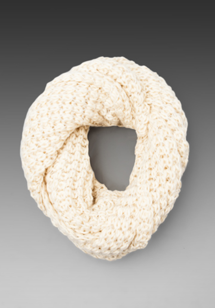 Paula Bianco Paula Bianco Chunky Knit Infinity Scarf - Cream