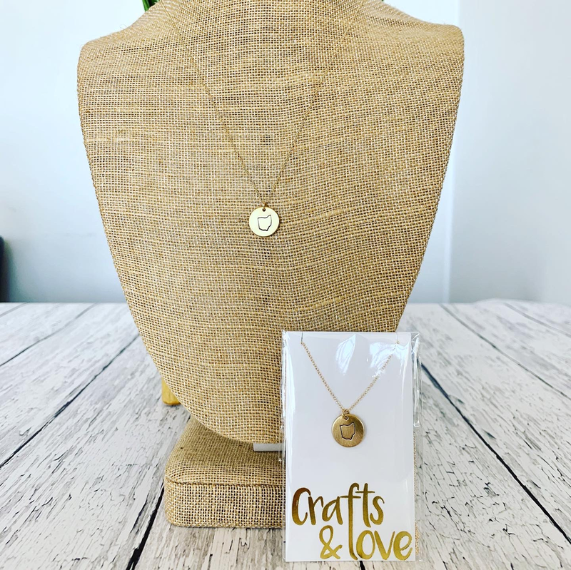 Crafts & Love Stamped Ohio Necklace