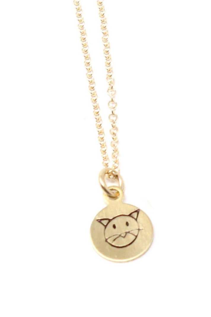 Crafts & Love Stamped Cat Necklace