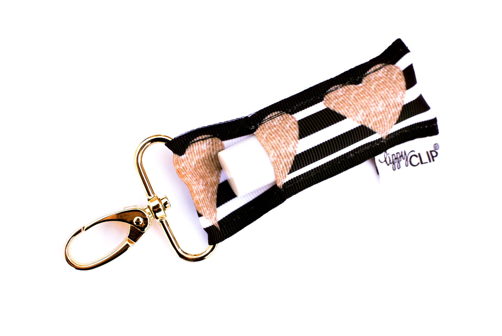 LippyClip Golden hearts lip balm holder