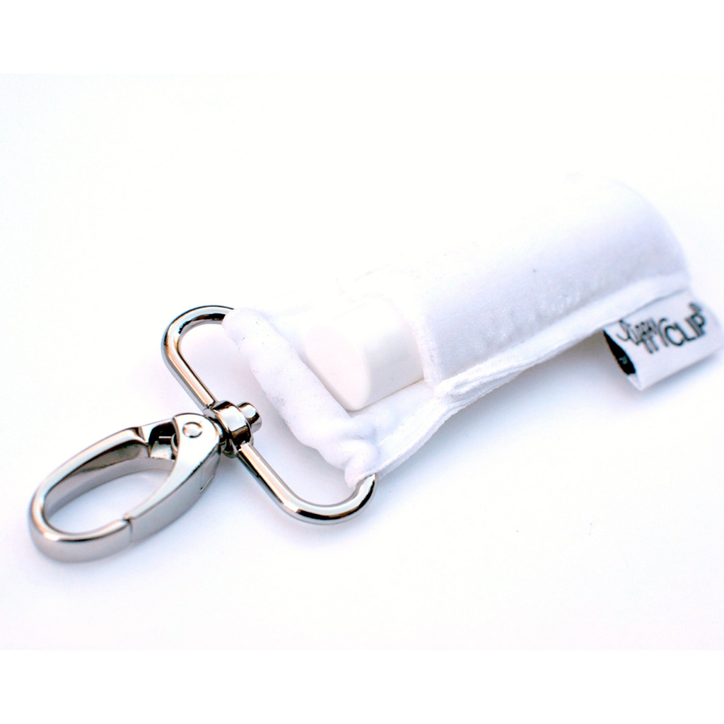 LippyClip White Velvet lip balm holder