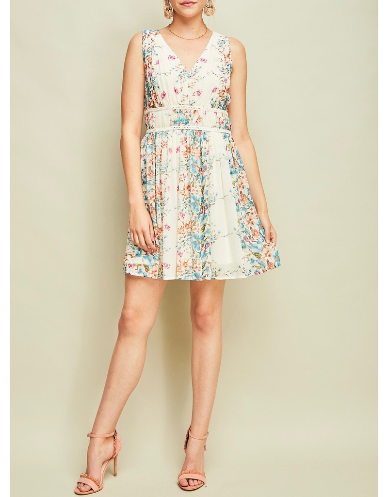 Entro Pleated floral dress