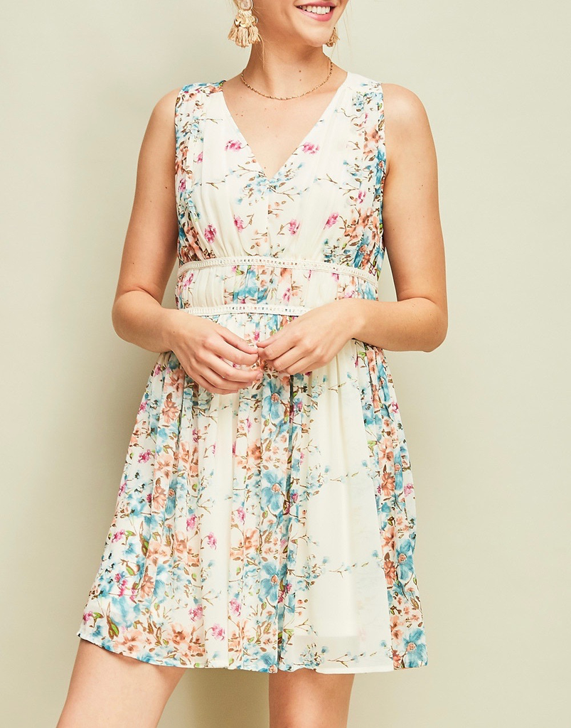 Entro Pleated floral dress
