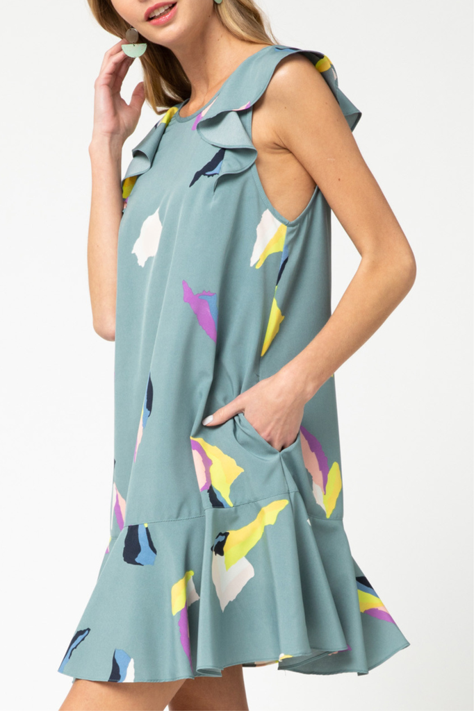 Entro Ruffle Detail Dress